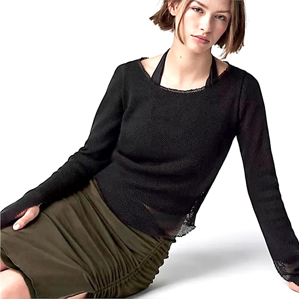 Free People Beau Mesh Layering Top NWOT